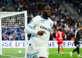 Jonathan Rowe celebrates third Ligue 1 goal for Marseille