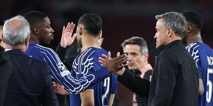 Ousmane Dembele, Luis Enrique - PSG vs Arsenal UCL