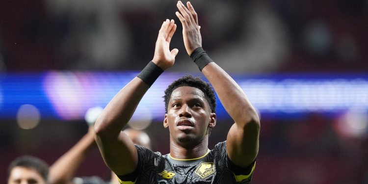 Lille's Jonathan David celebrates (Reuters)