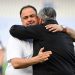 Olympiacos Evangelos Marinakis’ Embrace With OFI Crete Owner Michael Bousis During the Greek Cup Final