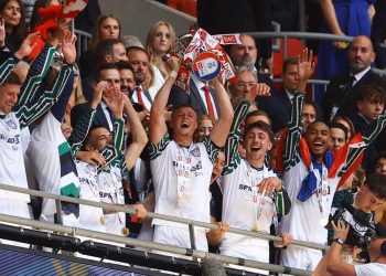 Sunderland celebrate promotion to the premier league