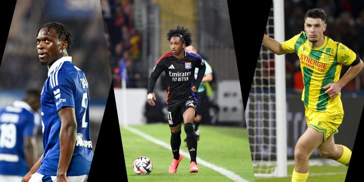 Strasbourg's Dilane Bakwa, OL's Malick Fofana and Nantes' Matthis Abline could all leave Ligue 1 this summer (Imagn)