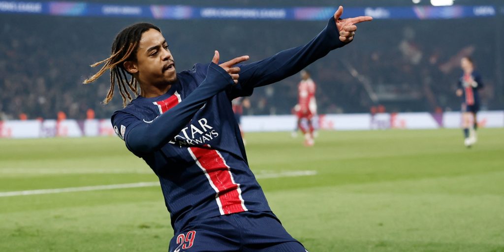 Paris St Germain's Bradley Barcola (Reuters)