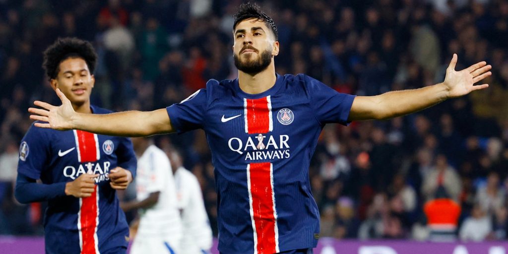 PSG's Marco Asensio is likely to liven up the Ligue 1 mercato (Reuters)