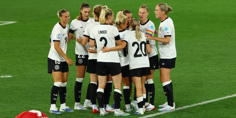 Germany celebrating their win against Poland (Reuters)