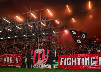 Bohemian FC fans at Dalymount Park (Darren O’Hanlon/huckmag)