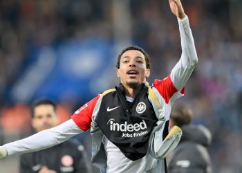 Hugo Ekitike post-match for Eintracht Frankfurt (Imagn)