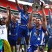 Oldham celebrate winning National League play-offs (Reuters)