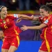 Spain players celebrate