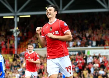 Wales striker Kieffer Moore scored his first goals since a £2m move from Sheffield United at the start of August (Getty Images)