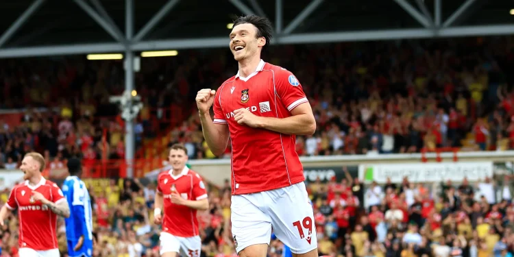 Wales striker Kieffer Moore scored his first goals since a £2m move from Sheffield United at the start of August (Getty Images)