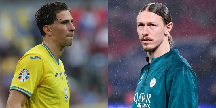 Ilya Zabarnyi and Matvey Safonov will be working together at PSG (Reuters/Imagn)