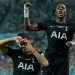 Spurs players celebrate scoring a goal (Reuters)