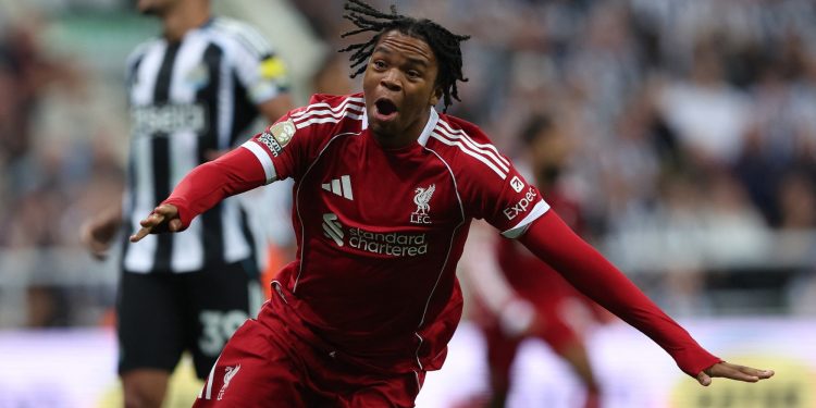 16-year-old Ngumoha scores a 100th minute winner for Liverpool (Reuters)