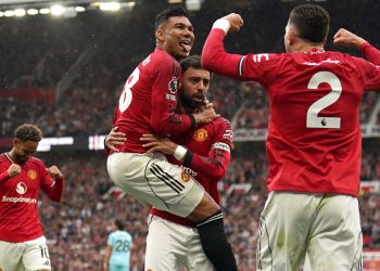 Bruno Fernandes scored the winning penalty for Manchester United against Burnley (Reuters)