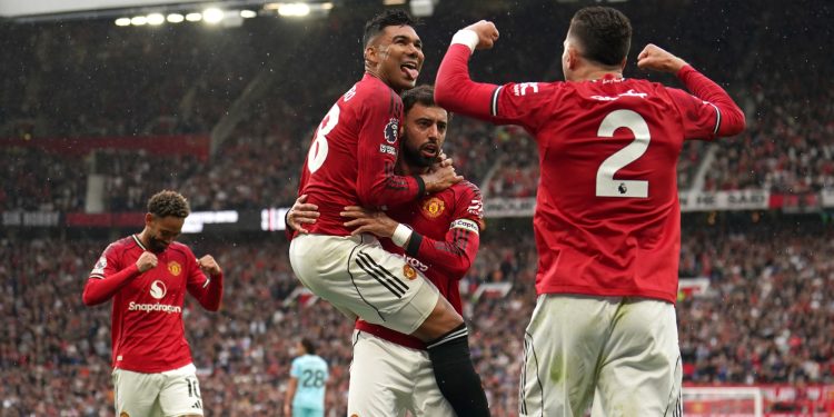Bruno Fernandes scored the winning penalty for Manchester United against Burnley (Reuters)