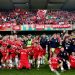 Shelbourne celebrate their qualification for the UEFA Europa Conference League (Imagn)