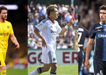 Kasper Høgh, Ritsu Doan and Leonardi Balerdi are all three considered as players to watch in the Champions League this season (Imagn)