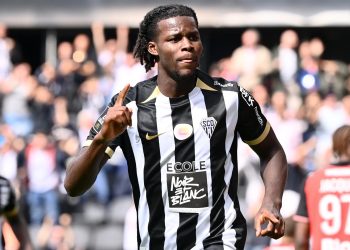 Angers' Prosper Peter scored his first Ligue 1 goal against Rennes (Ligue1.com)