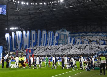 The tifo display at the Stade Vélodrome ahead of kickoff for 'Le Classique' between Marseille and PSG (Imagn)