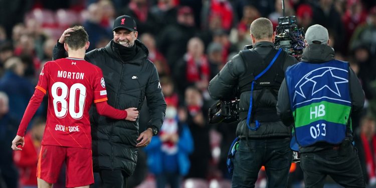 Jurgen Klopp gave Tyler Morton his professional debut with Liverpool (Imagn)