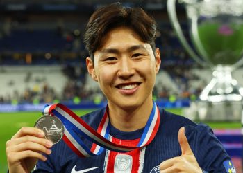 PSG player Lee Kang-in has been shortlisted for the AFC Asian Internation Player of the Year award (Reuters)