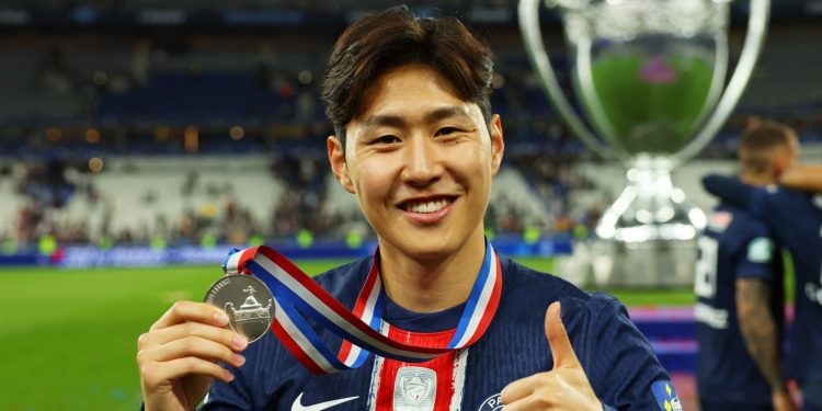 PSG player Lee Kang-in has been shortlisted for the AFC Asian Internation Player of the Year award (Reuters)