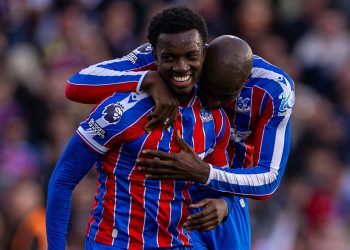 Nketiah celebrates the winning goal against Liverpool (Imagn)