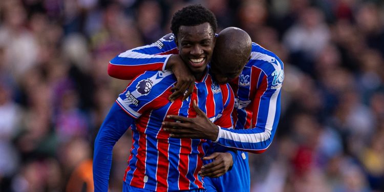 Nketiah celebrates the winning goal against Liverpool (Imagn)