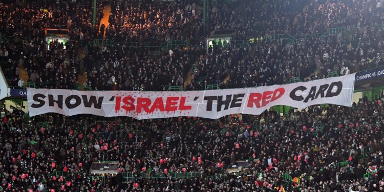 The 'Show Israel the Red Card' campaign has been ongoing since the beginning of their genocide in Gaza (Imagn)