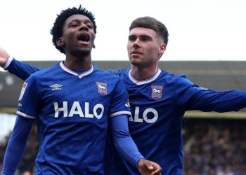Jaden Philogene celebrates against Norwich City (Rex Features)