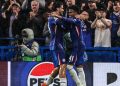 Estevao of Chelsea celebrates his goal to make it 4-1 during the UEFA Champions League Matchday 3 (Imagn)