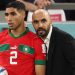 Morocco's Achraf Hakimi and Walid Regragui (Reuters)