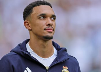 The mural honouring Trent Alexander-Arnold in Liverpool was vandalised before his return to Anfield (Imagn)